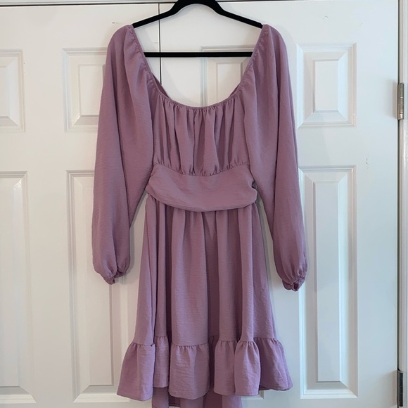 Women’s Tie in Back Lilac Dress size M - Picture 1 of 7